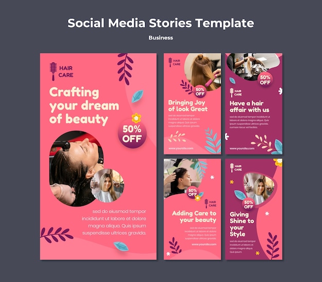 Flat design business template