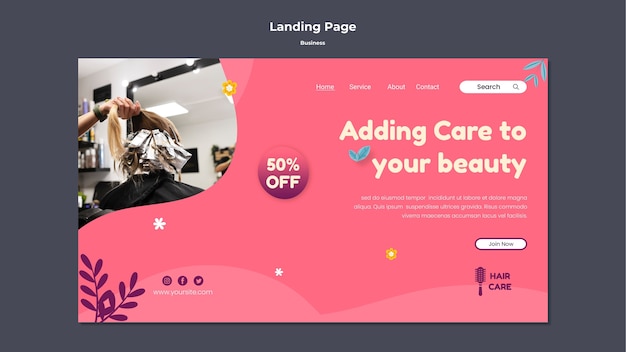 Flat design business template