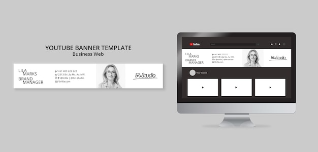 Flat design business web template