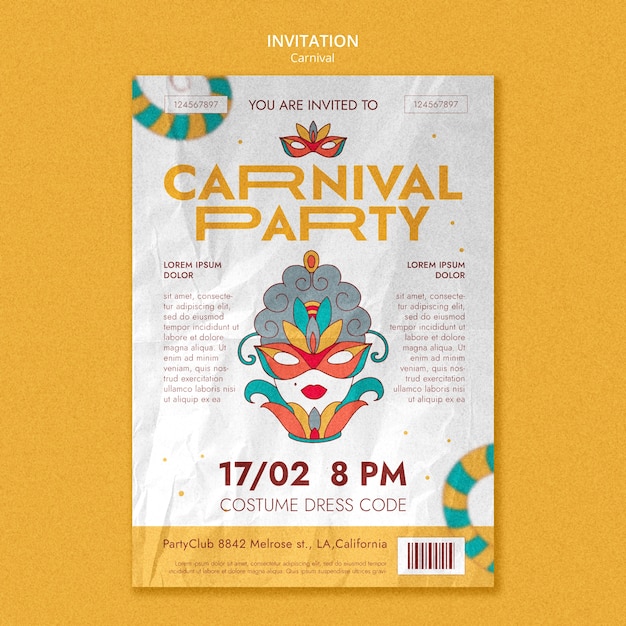 Flat design carnival template