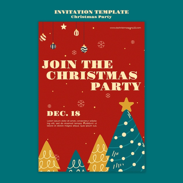 Flat design christmas template