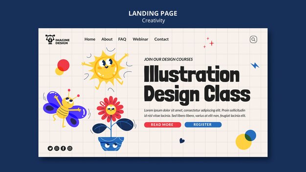 Flat design creativity template