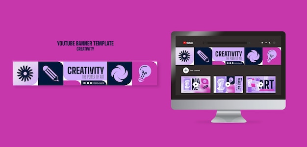 Flat design creativity template