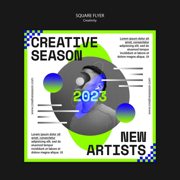 PSD flat design creativity template