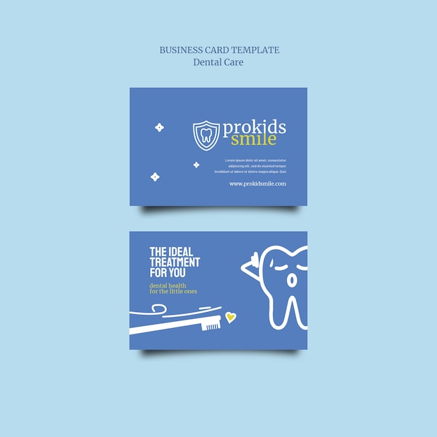 PSD flat design dental care template