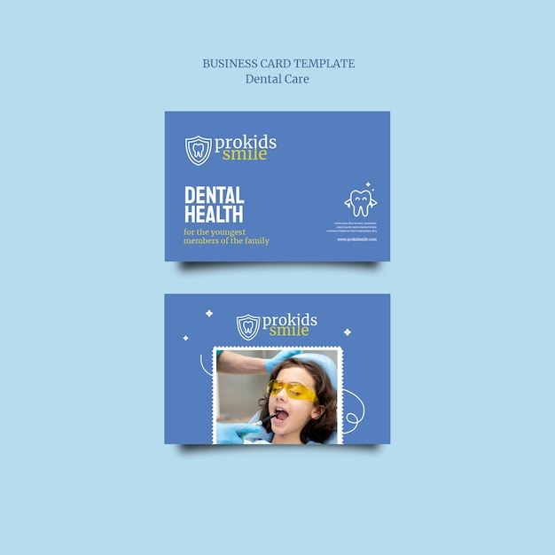 PSD flat design dental care template