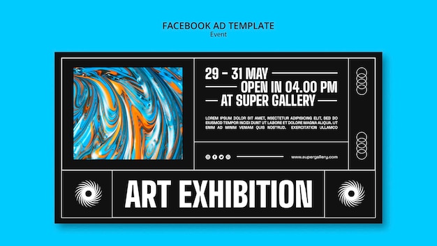 Flat design event template design