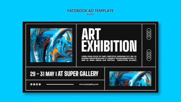 Flat design event template design