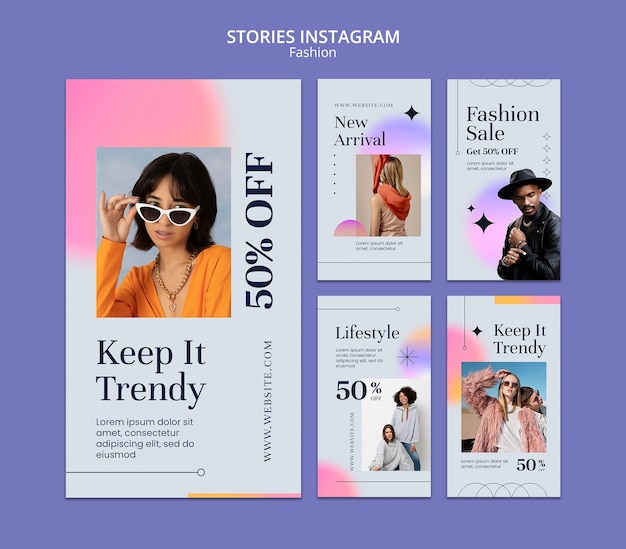 flat design fashion  template
