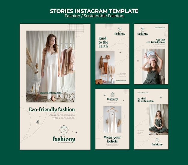 PSD flat design fashion template