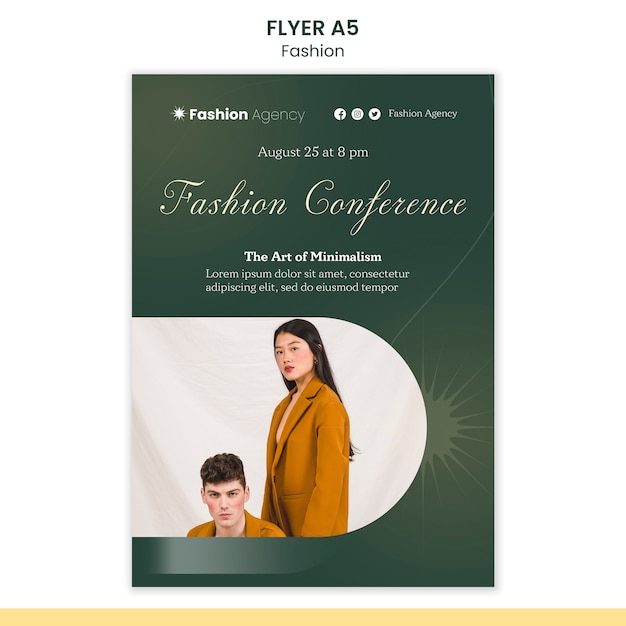 Flat design fashion template