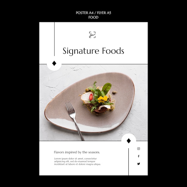 flat design food template