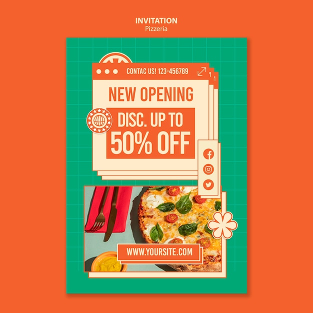 flat design gradient drive in cinema template