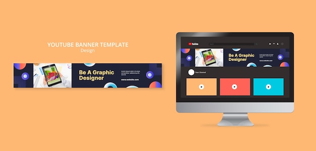 PSD flat design graphic design template