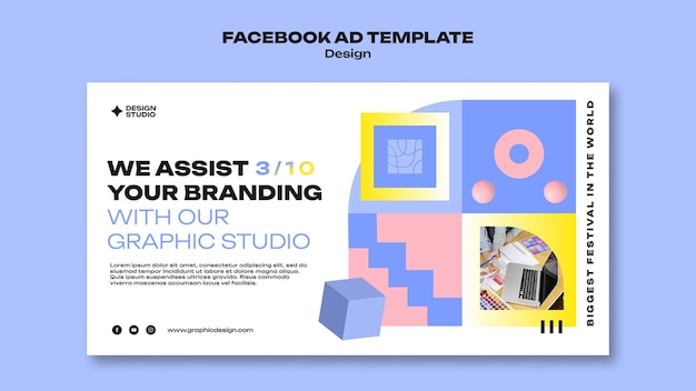 PSD flat design graphic template