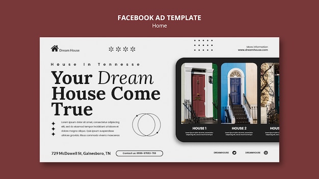 Flat design home template