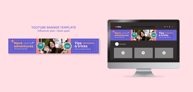 flat design influencer template