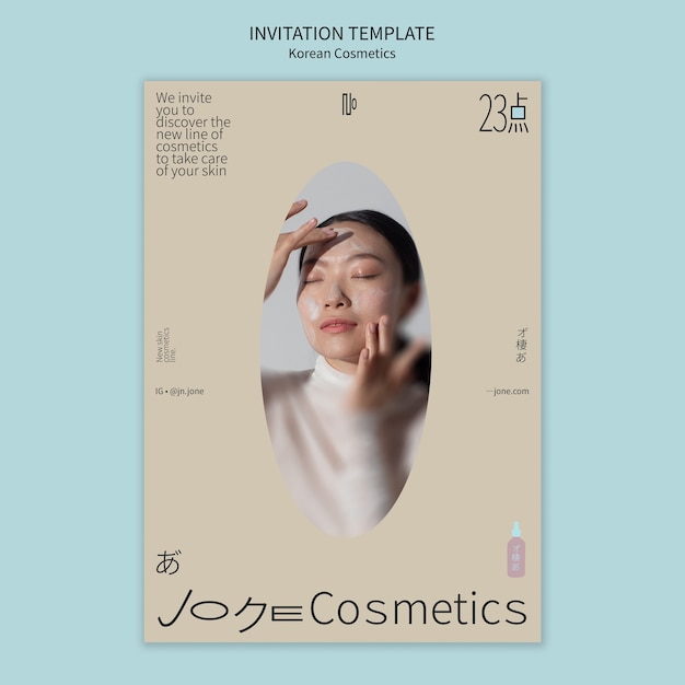 PSD flat design korean beauty template