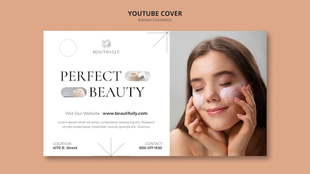 PSD flat design korean cosmetics template