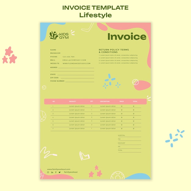 flat design lifestyle  design template