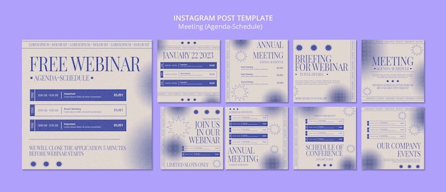 Flat design meeting template