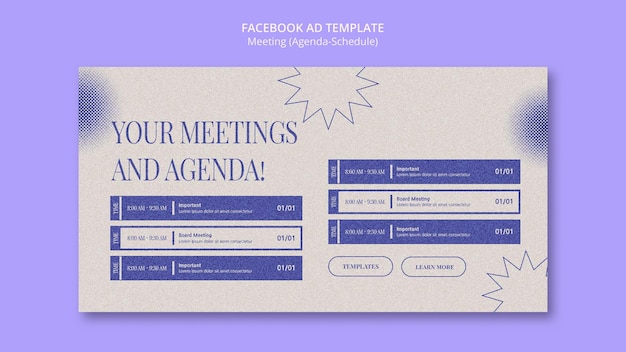 Flat design meeting template