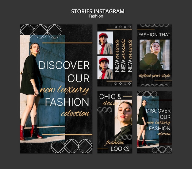 Flat design modetrends instagramverhalen