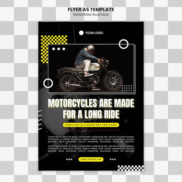 flat design motorcycle template