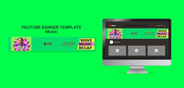 Flat design music design template