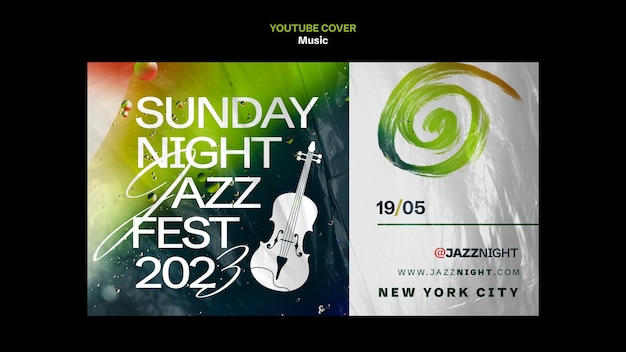 flat design music template