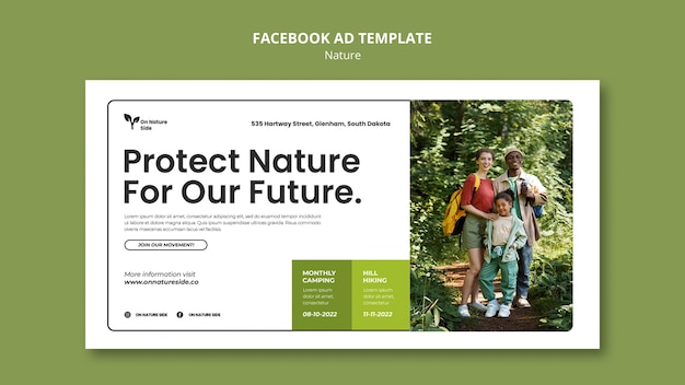 Flat design nature template