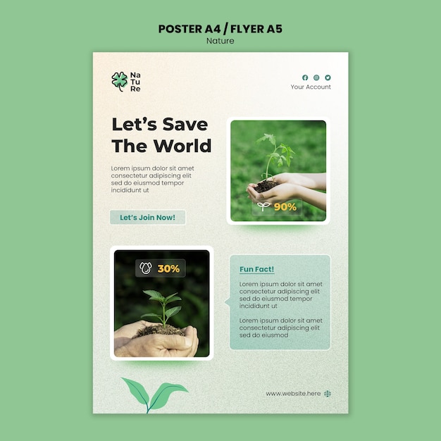 flat design nature template