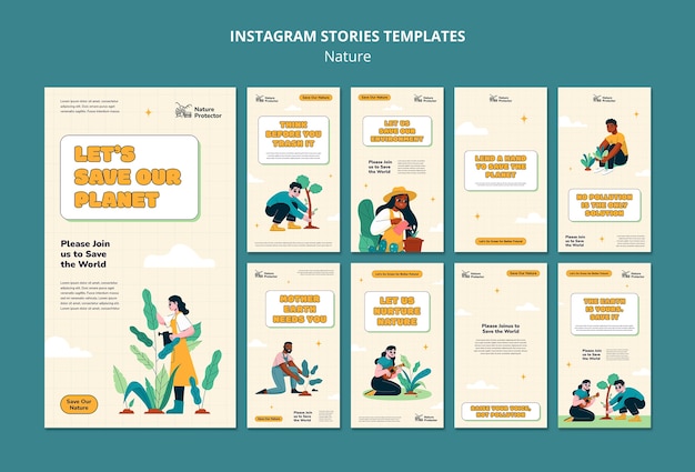 flat design nature template