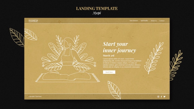 PSD flat design nyepi template