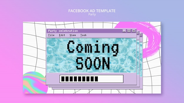 Flat design party mal