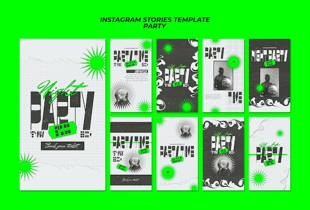 Flat design party template