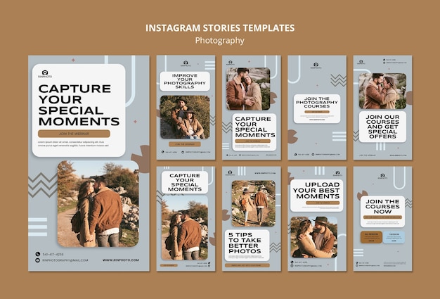 flat design photography template