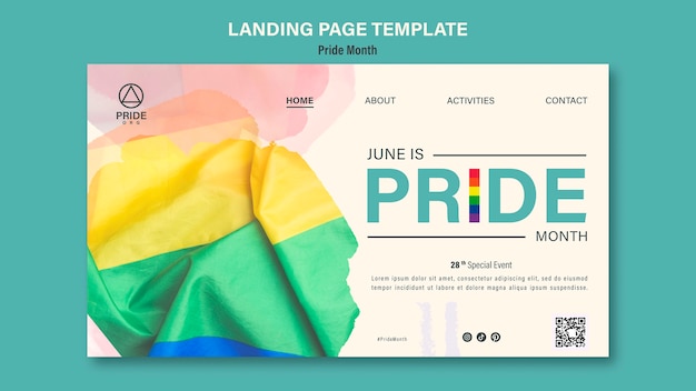 Flat design pride template