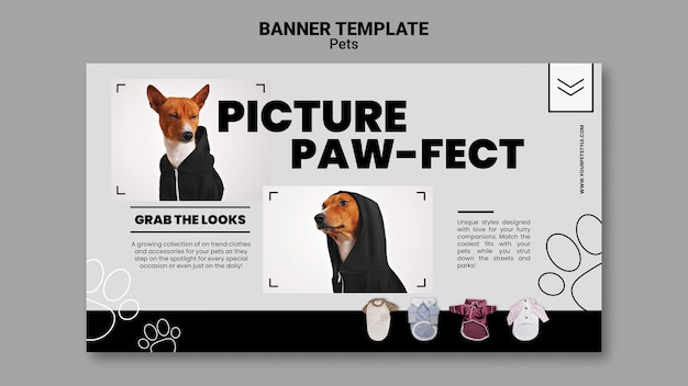 Flat design product catalog banner template