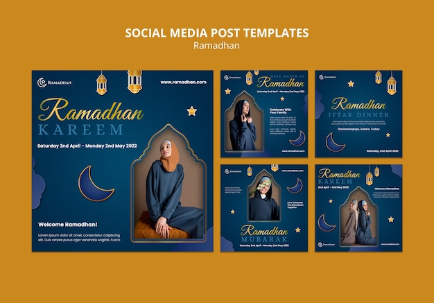 PSD modello ramadan design piatto