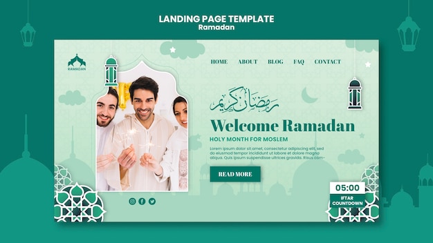 PSD modello ramadan design piatto