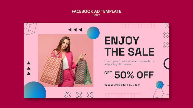 PSD flat design sale template