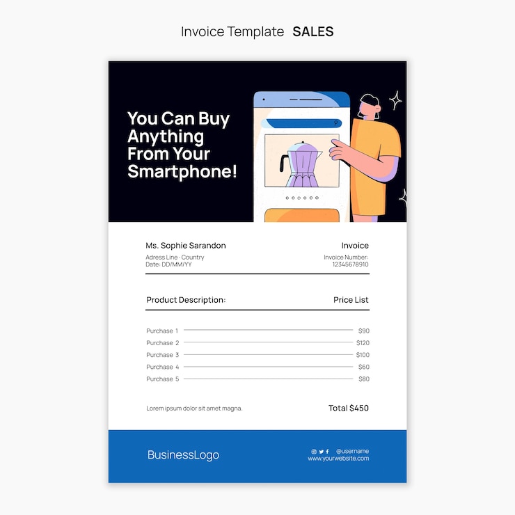PSD flat design sales design template