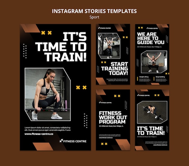 flat design sport template