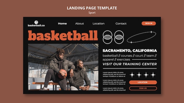 Flat design sport template