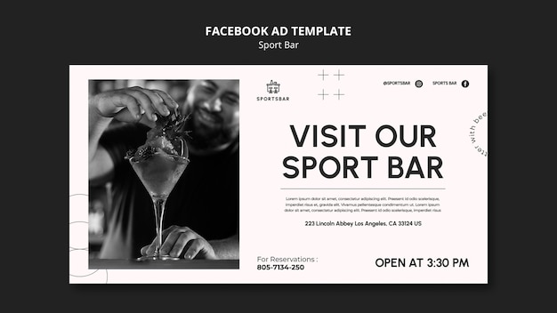 flat design sports bar template