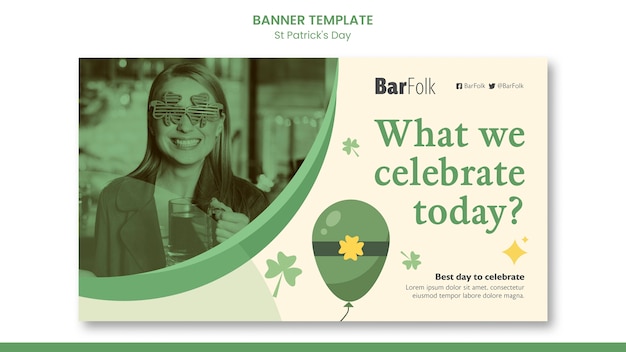 Flat design st. patrick's day template