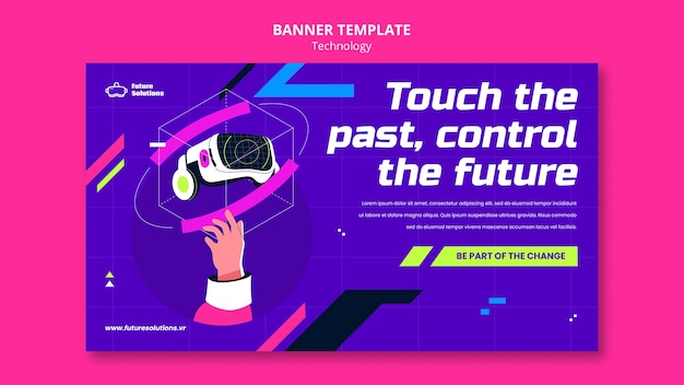 Flat design technology template