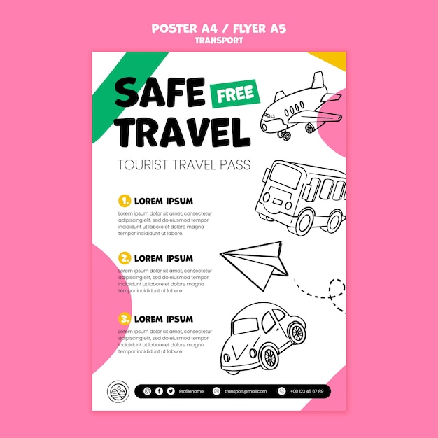 flat design transport template