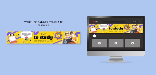 Flat design utdanningsmaldesign